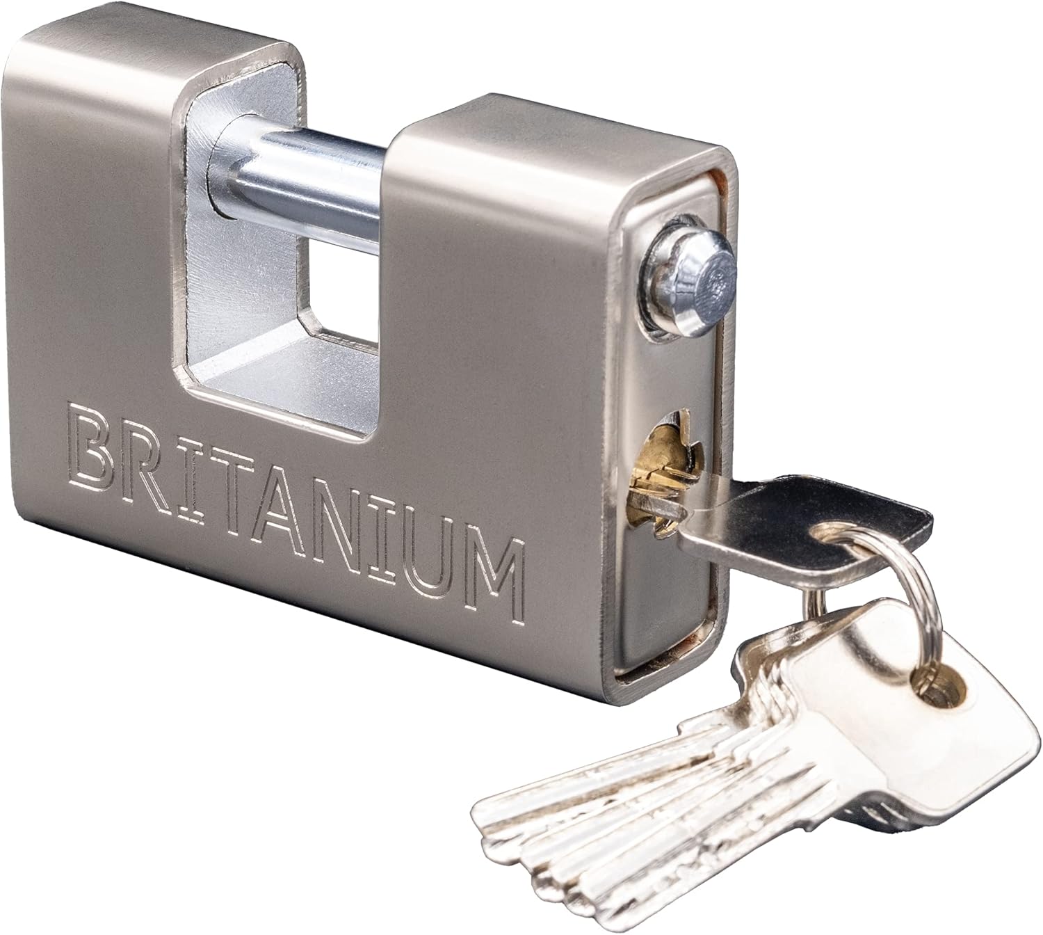 Heavy Duty Anti Drill Padlock with 5 Keys | Britanium® | Armoured Steel ...