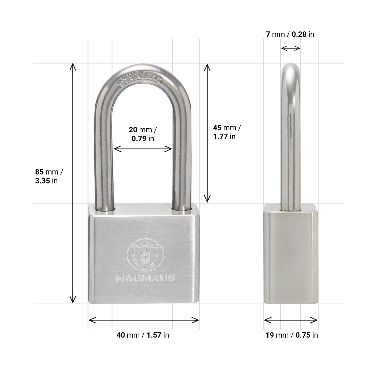 Magmus Lock Magmaus PDE40 Lock with 3 Keys – Monteed
