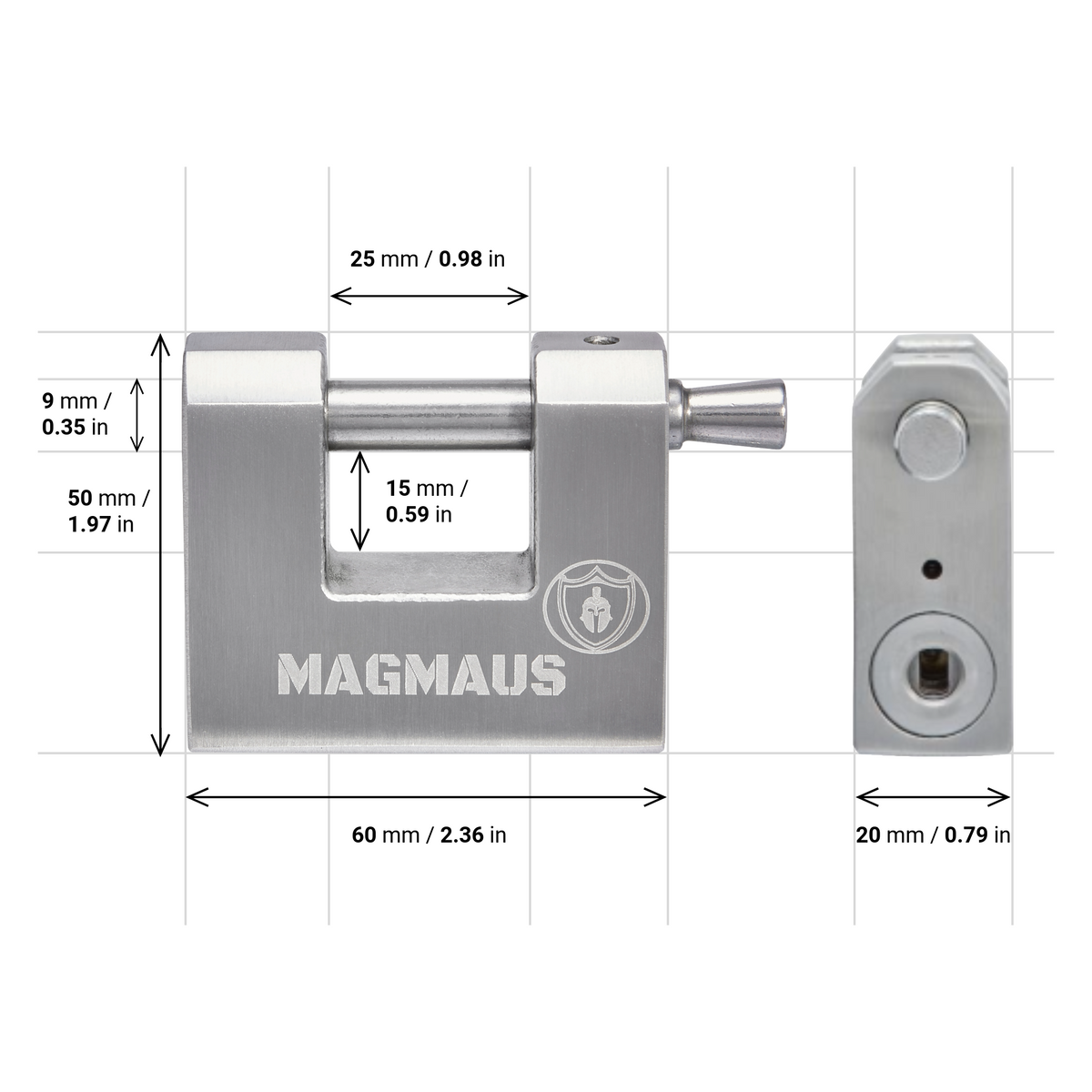 Magmaus RTL60 Lock with 3 Keys – Monteed