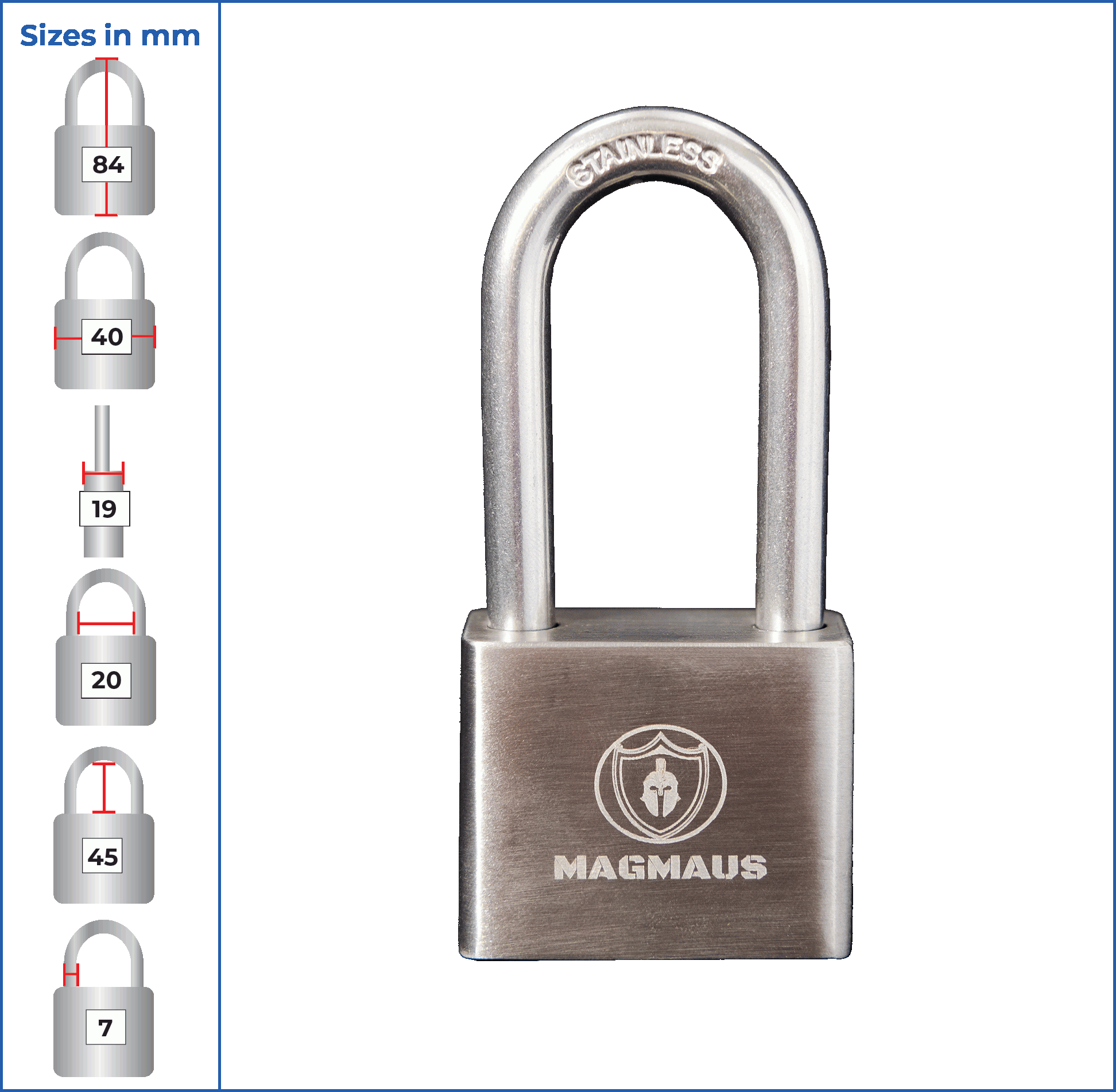 Madol Magnetic Padlock 920C - 40 mm Keyless Padlock 